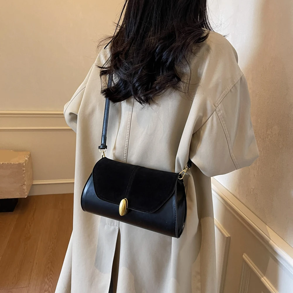 Fashion PU Shoulder Bag Stylish Crossbody Bag Adjustable Strap Vintage Small Tote Bag Trendy Commuting Bag Slouchy Hobo Bag - Image 4