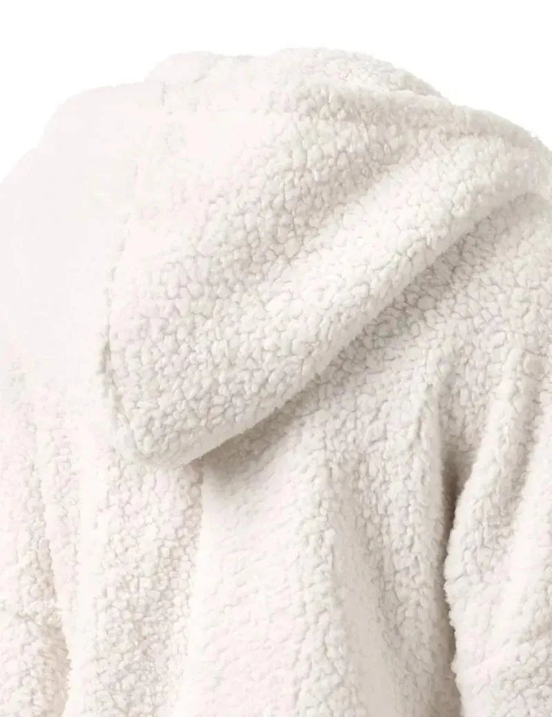 Autumn Winter Warm Jacket Women Hoodie Hooded 2025 Casual Female Hoodies Sweatershirt Zipper Coat Solid Soft Fleece Women Coat - Image 6